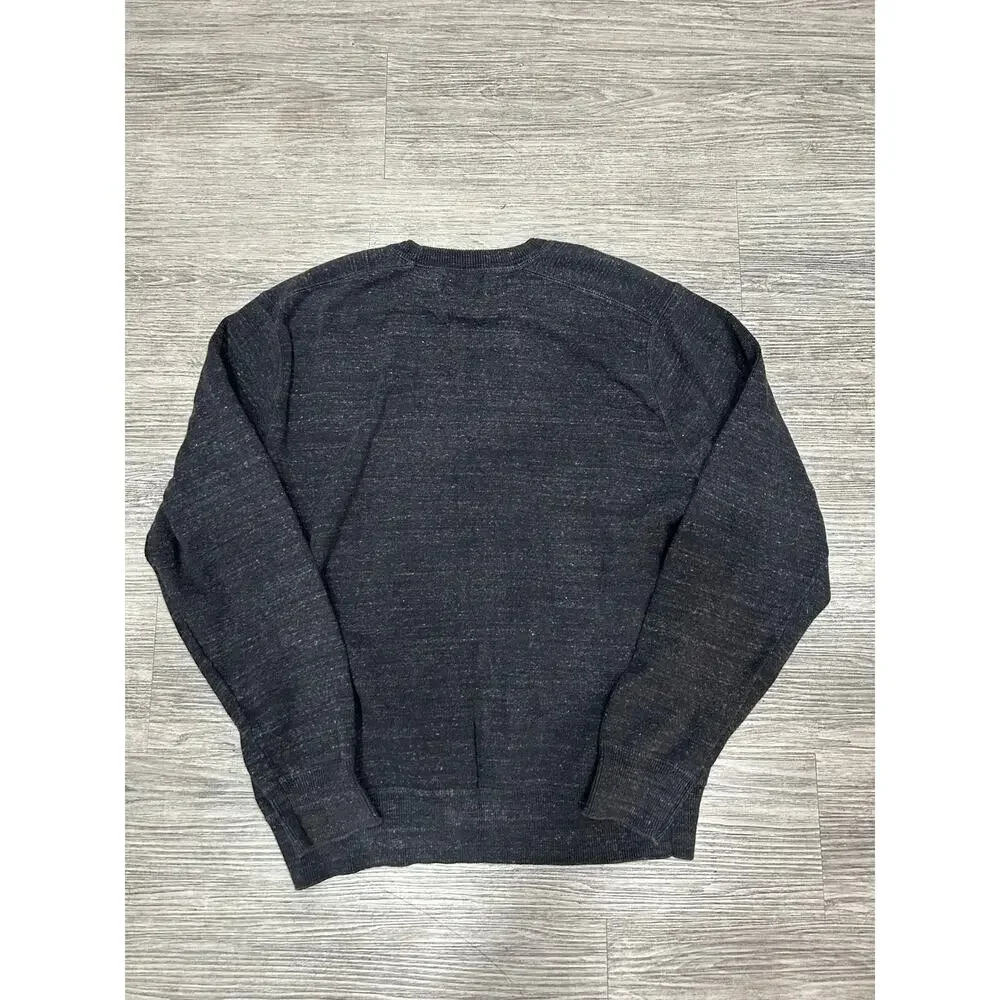 Polo Ralph Lauren Sweater Mens Medium Charcoal Gray Heathered Crewneck Pony Logo